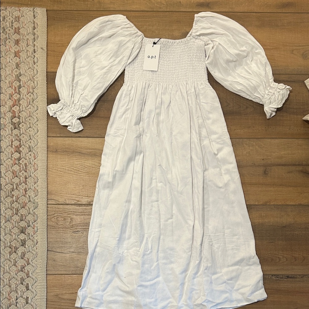 O.P.T. Women's Long Sleeve White Dress